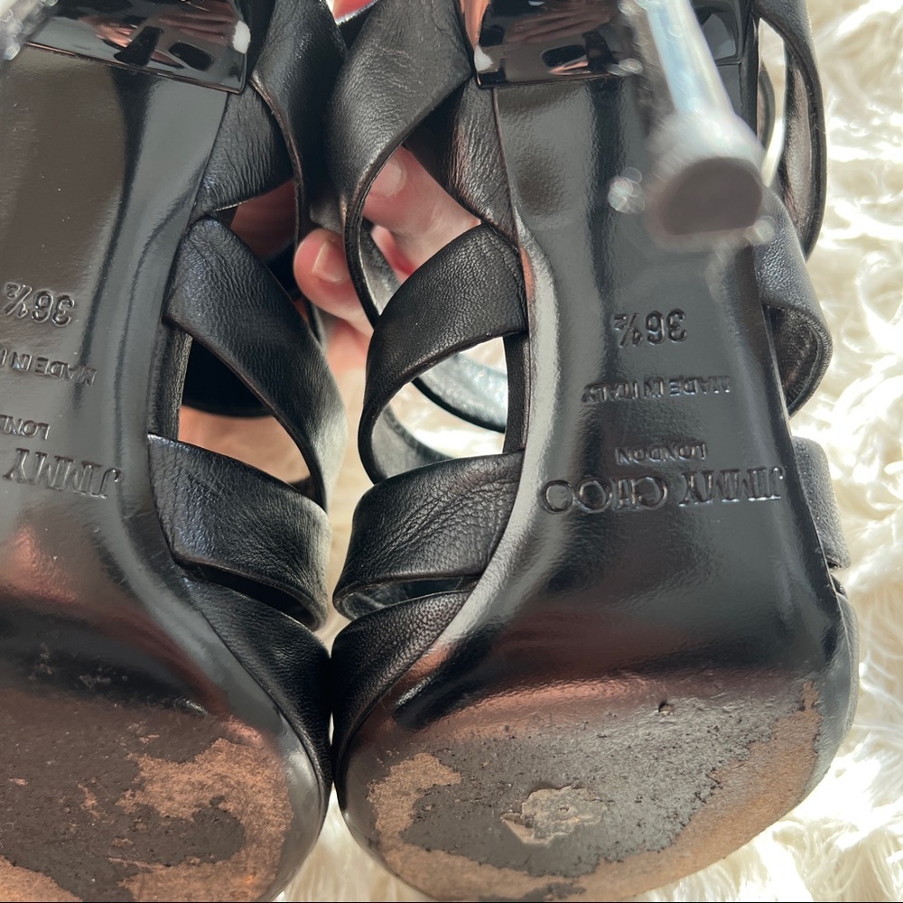 Jimmy Choo Strappy Leather Sandals - Picture 15 of 15